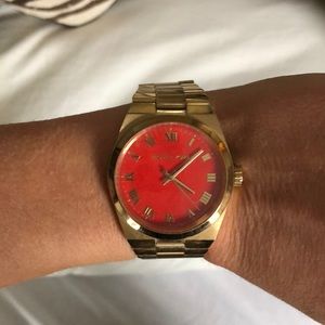 Michael Kors red gold watch